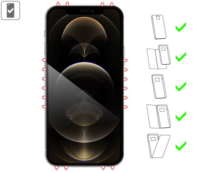 2 pcs. | moVear GLASS mSHIELD 2.5D MAX for Apple iPhone 12 Pro Max (6.7") (case friendly)