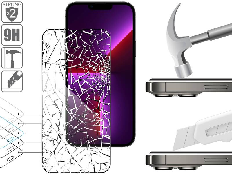 2 pcs. | moVear GLASS mSHIELD 2.5D MAX for Apple iPhone 14 Plus / 13 Pro Max (6.7") (case friendly)