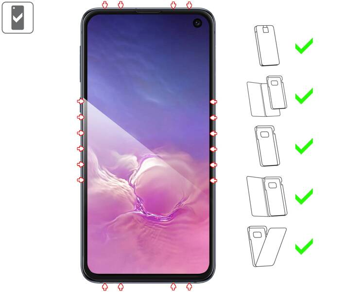 2 pcs. | moVear GLASS mSHIELD 2.5D MAX for Samsung Galaxy S10e (5.8") (case friendly)