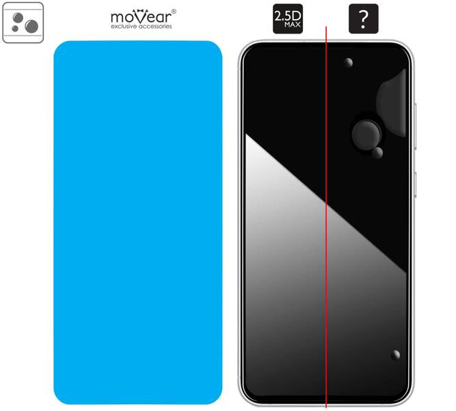 2 pcs. | moVear GLASS mSHIELD 2.5D MAX for Samsung Galaxy S23 FE (6.4") (case friendly)