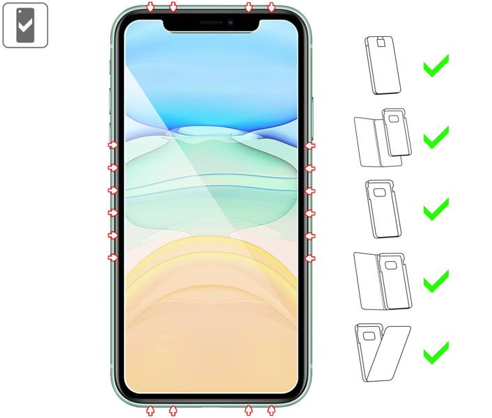 2 pcs. | moVear GLASS mSHIELD 2.5D for Apple iPhone 11 Pro Max / Xs Max (6.5") (case friendly)