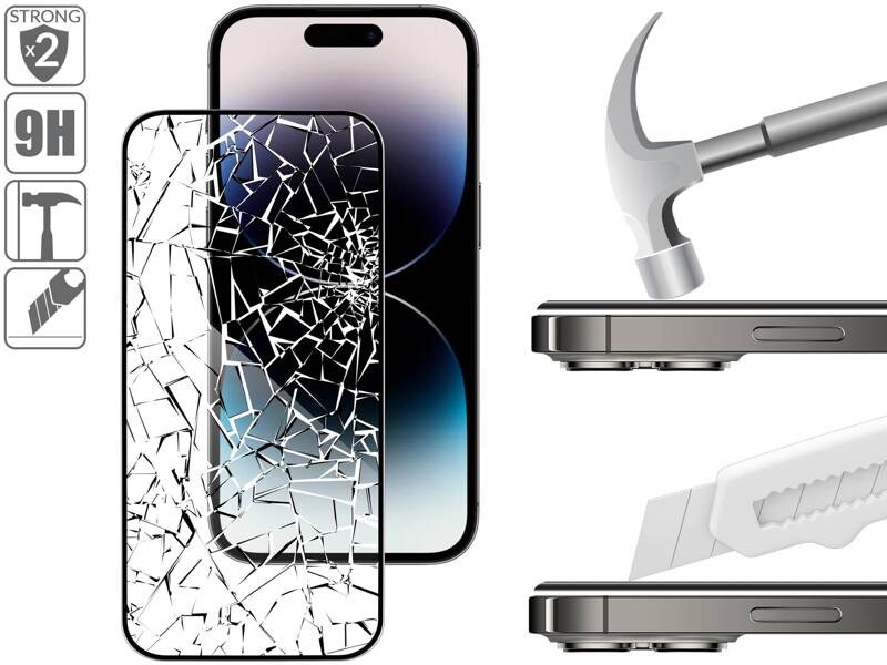 2 pcs. | moVear GLASS mSHIELD 3D PRO-E for Apple iPhone 14 Pro (6.1") (case friendly)