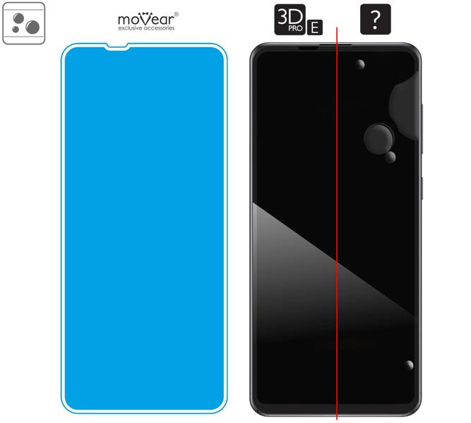 2 pcs. | moVear GLASS mSHIELD 3D PRO-E for Samsung Galaxy A21 (6.5") (case friendly)