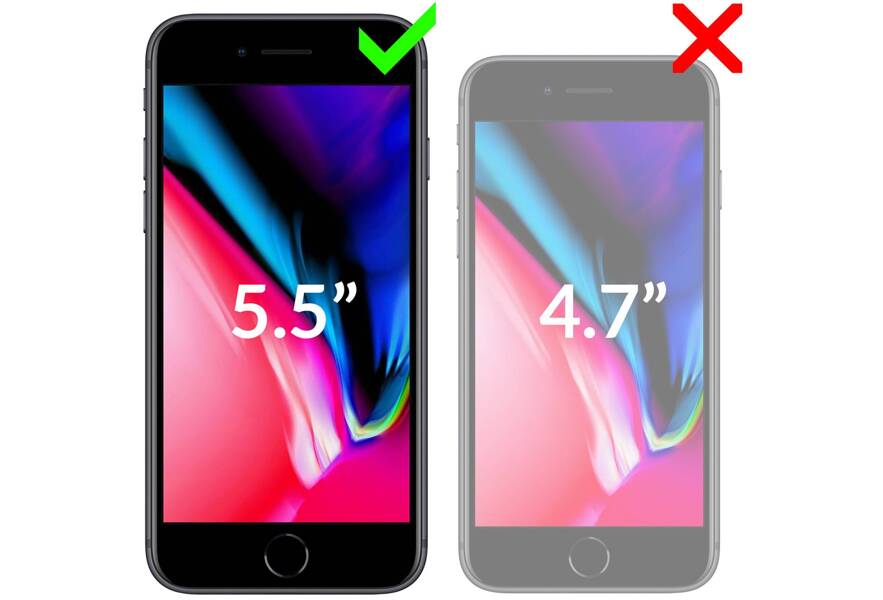 2 pcs. | moVear GLASS mSHIELD 3D PRO MATT for Apple iPhone 8 Plus / 7 Plus (5.5") | (Anti-reflective)