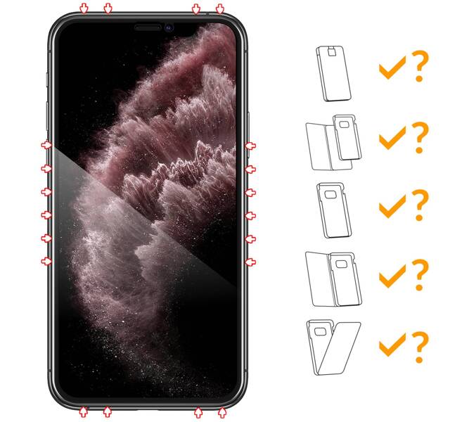 2 pcs. | moVear GLASS mSHIELD 3D PRO for Apple iPhone 11 Pro Max / Xs Max (6.5") (full screen protection)