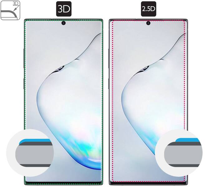 2 pcs. | moVear GLASS mSHIELD 3D for Samsung Galaxy Note 10+ (Plus) (6.8") (full screen protection)