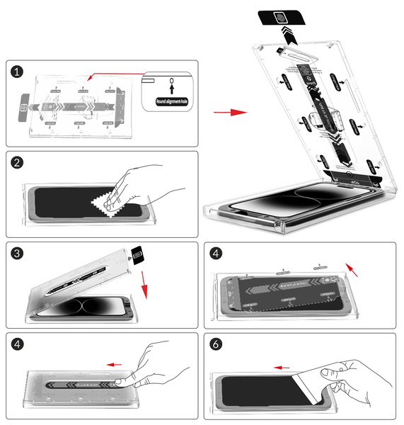 2 pcs. | moVear mBOX GLASS mSHIELD 2.5D for Apple iPhone 14 Pro (6.1") (easy installation)