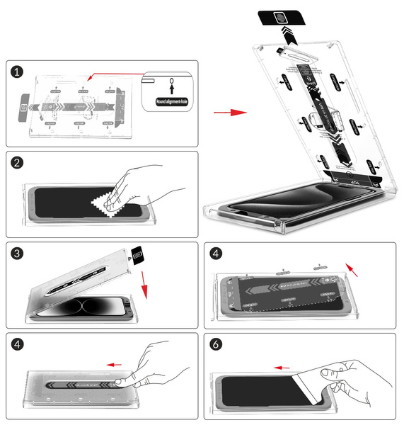 2 pcs. | moVear mBOX GLASS mSHIELD 2.5D for Apple iPhone 16 Pro Max (6.9") (easy installation)