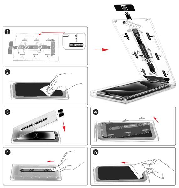 2 pcs. | moVear mBOX GLASS mSHIELD 2.5D for Samsung Galaxy S24 (6.2") (easy installation)