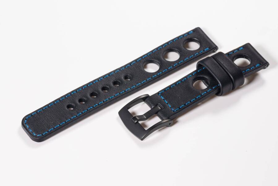 Leather watch strap