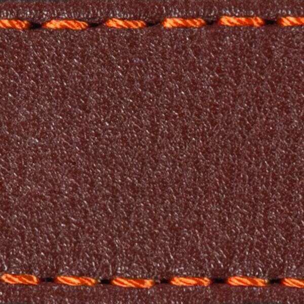 Strap C1 18mm | Auburn / Dark Orange thread | Leather parts without buckle