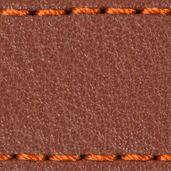 Strap C1 18mm | Brown / Dark Orange thread | Leather parts without buckle