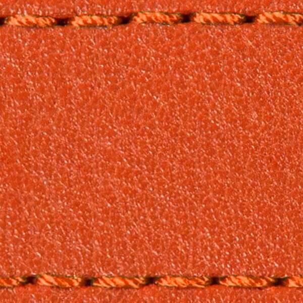Strap C1 18mm | Orange / Dark Orange thread | Leather parts without buckle