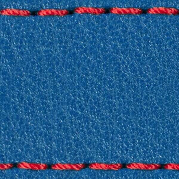 Strap C1 20mm | Blue / Red thread | Leather parts without buckle