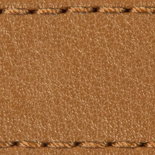 Strap C1 20mm | Light brown / Brown golden thread | Leather parts without buckle