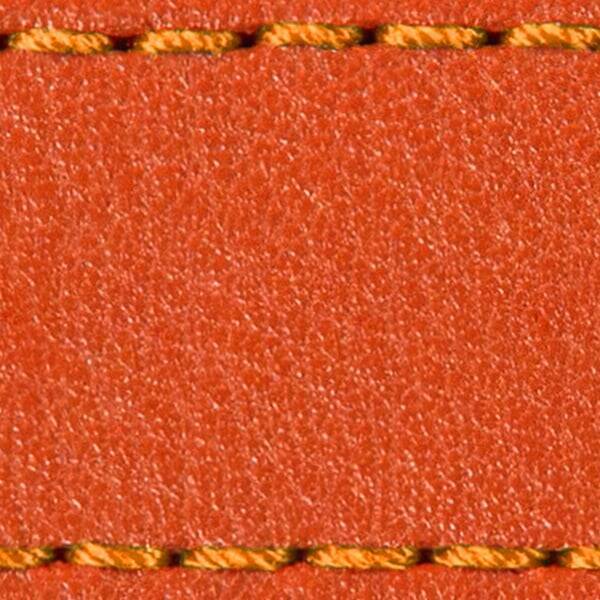Strap C1 20mm | Orange / Orange thread | Leather parts without buckle
