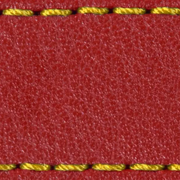 Strap C1 20mm | Scarlet red / Yellow thread | Leather parts without buckle