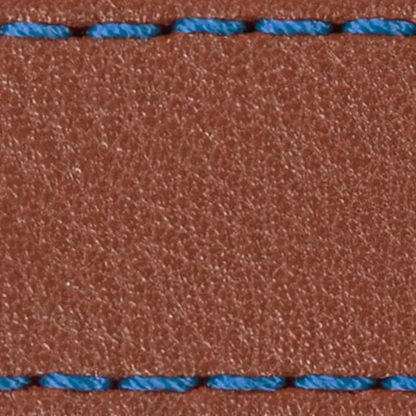 Strap C1 21mm | Brown / Blue thread | Leather parts without buckle