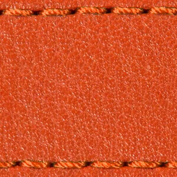 Strap C1 21mm | Orange / Dark Orange thread | Leather parts without buckle