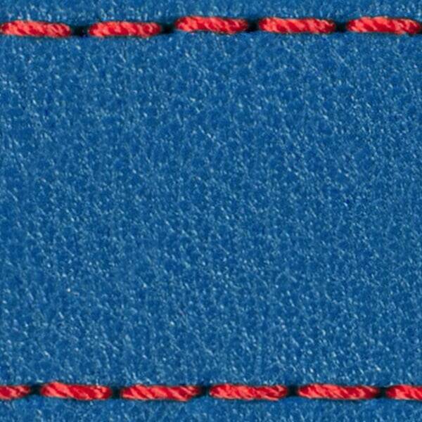 Strap C1 22mm | Blue / Red thread | Leather parts without buckle