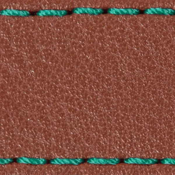 Strap C1 22mm | Brown / Turquoise thread | Leather parts without buckle