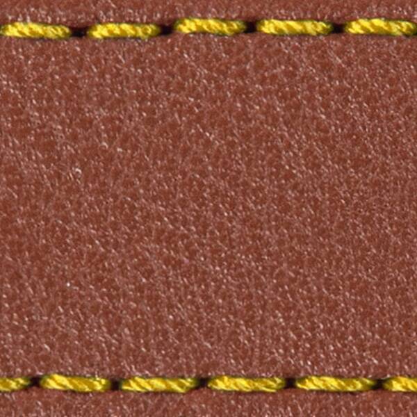 Strap C1 22mm | Brown / Yellow thread | Leather parts without buckle