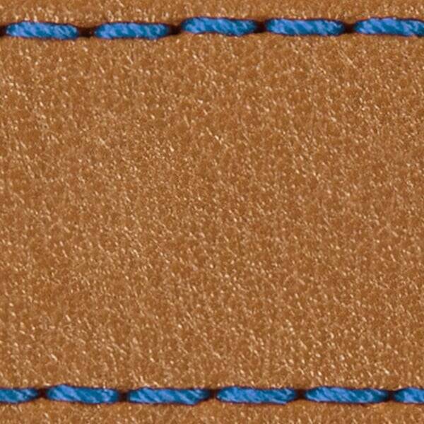 Strap C1 22mm | Light brown / Blue thread | Leather parts without buckle