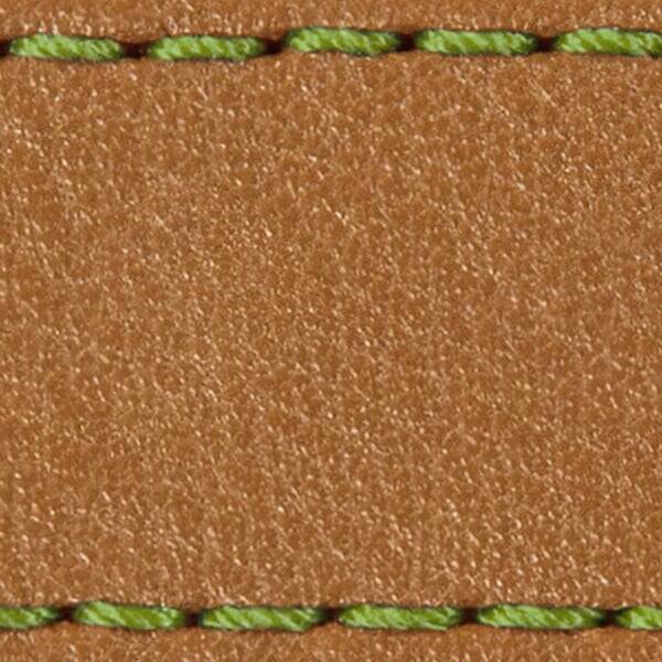 Strap C1 22mm | Light brown / Lime thread | Leather parts without buckle