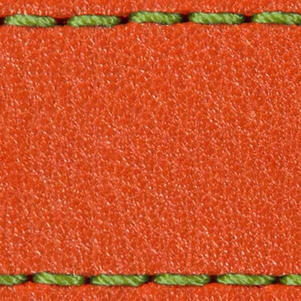 Strap C1 22mm | Orange / Lime thread | Leather parts without buckle