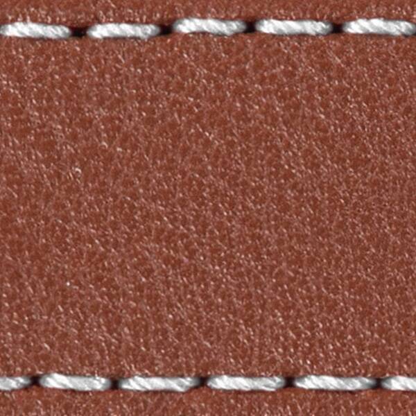 Strap C1 23mm | Brown / White thread | Leather parts without buckle