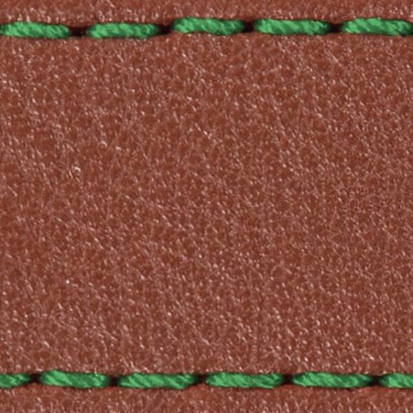 Strap C1 24mm | Brown / Green thread | Leather parts without buckle