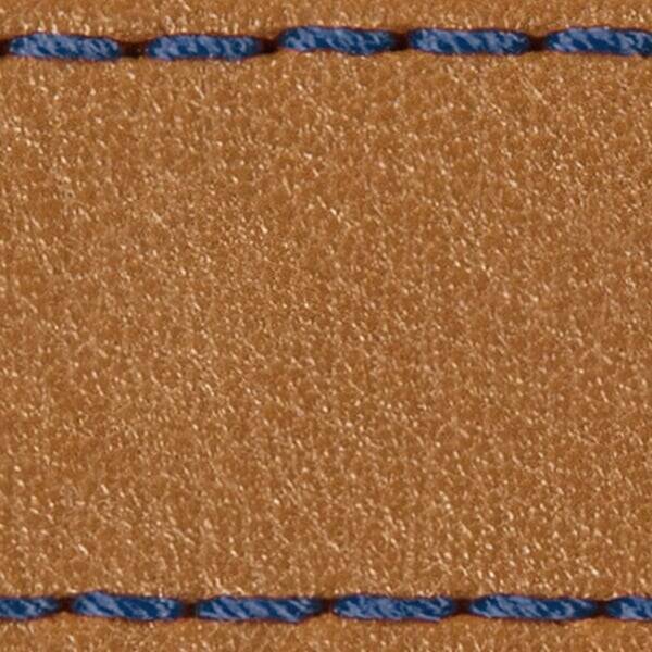 Strap C1 24mm | Light brown / Navy blue thread | Leather parts without buckle