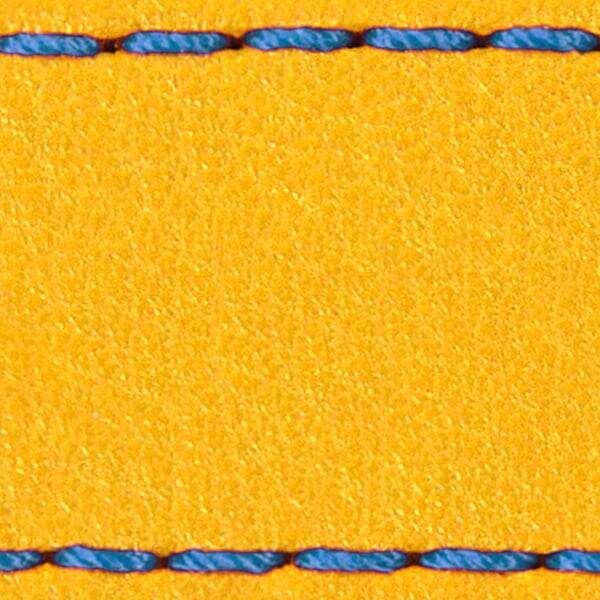 Strap C1 24mm | Yellow / Blue thread | Leather parts without buckle