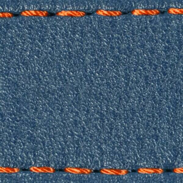 Strap C1 26mm | Blue Jeans / Dark Orange thread | Leather parts without buckle