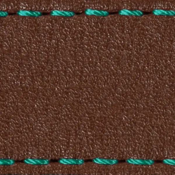 Strap C1 26mm | Dark brown / Turquoise thread | Leather parts without buckle