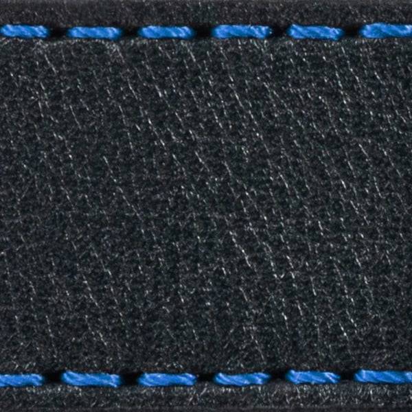 Watch strap pad W1 20mm | Black / Blue thread