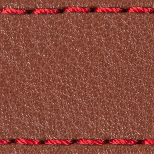 Watch strap pad W1 20mm | Brown / Red thread