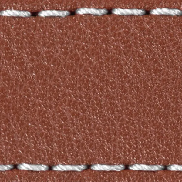 Watch strap pad W1 20mm | Brown / White thread