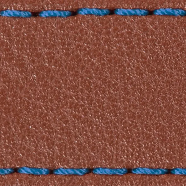 Watch strap pad W1 22mm | Brown / Blue thread