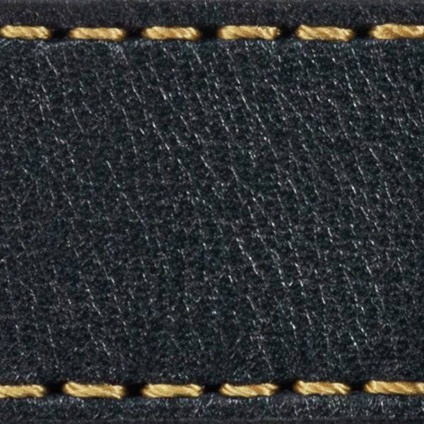 Watch strap pad W1 24mm | Black / Gold thread