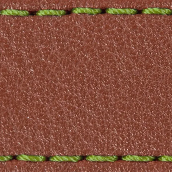 Watch strap pad W1 24mm | Brown / Lime thread