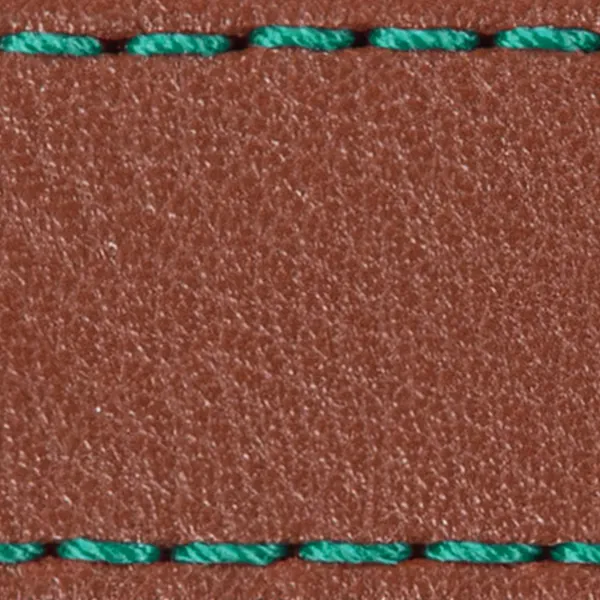 Watch strap pad W1 24mm | Brown / Turquoise thread