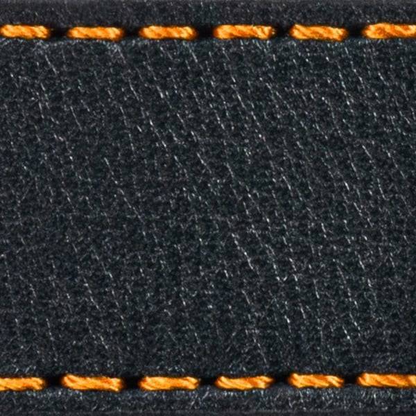 Watch strap pad W1 26mm | Black / Orange thread