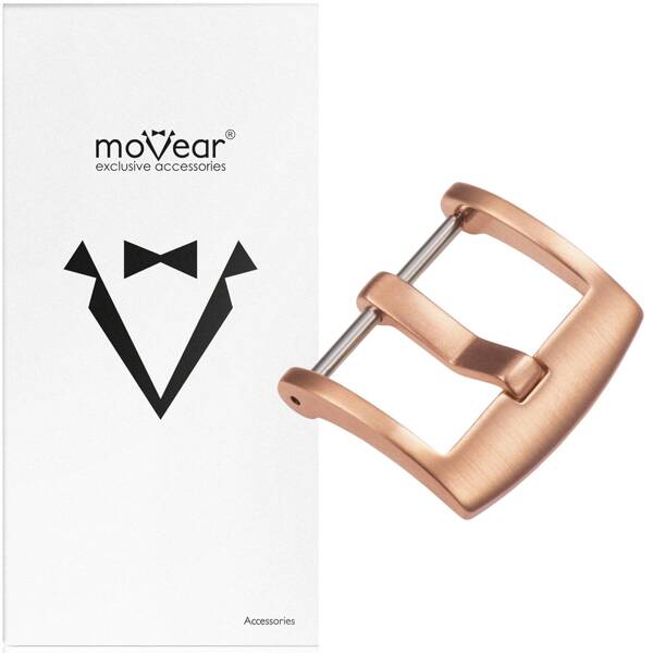 moVear Buckle U1 - 18mm | Watch strap buckle | 304L stainless steel PVD Rose Gold Brushed