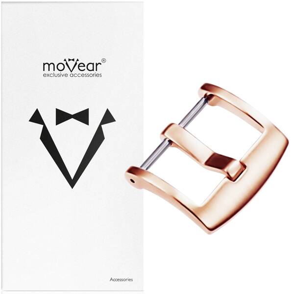 moVear Buckle U1 - 18mm | Watch strap buckle | 304L stainless steel PVD Rose Gold polished