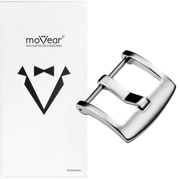 moVear Buckle U1 - 18mm | Watch strap buckle | 304L stainless steel Silver polished