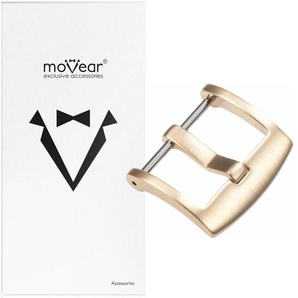 moVear Buckle U1 - 20mm | Watch strap buckle | 304L stainless steel PVD Cream Gold Brushed