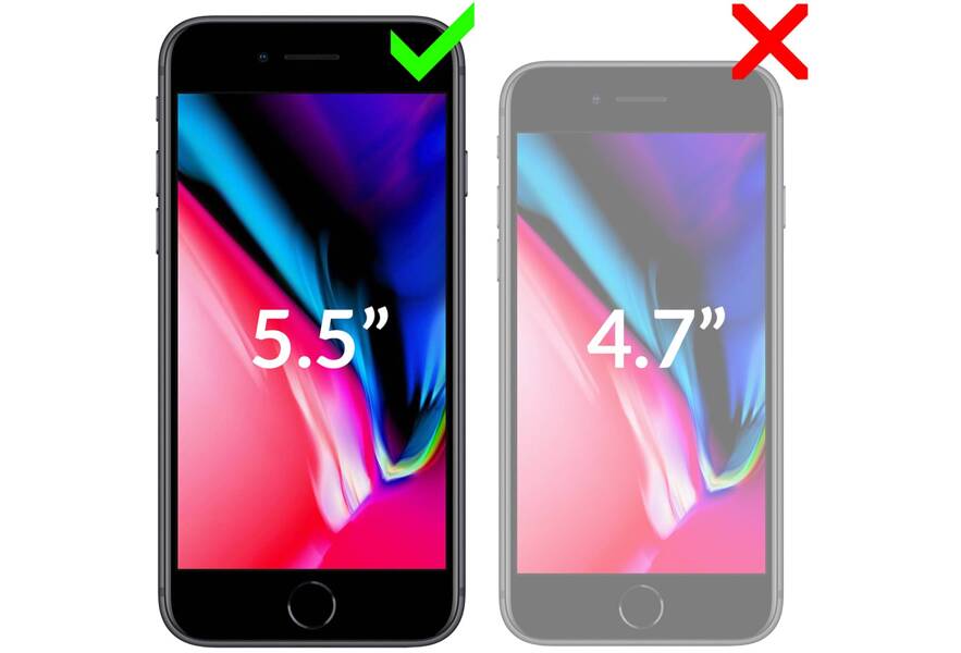 moVear GLASS mSHIELD 2.5D MATT for Apple iPhone 8 Plus / 7 Plus (5.5") | (Anti-reflective, case friendly)