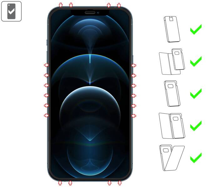 moVear GLASS mSHIELD 2.5D MAX MATT for Apple iPhone 12 Pro Max (6.7") (case friendly, Anti-reflective)