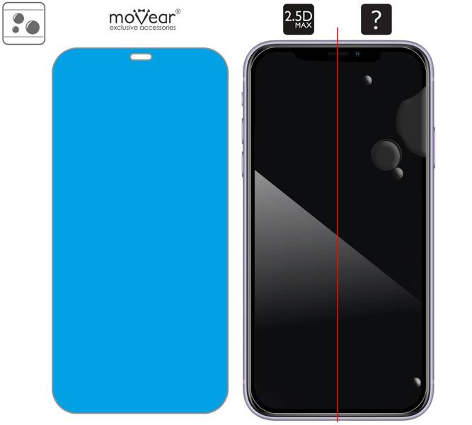 moVear GLASS mSHIELD 2.5D MAX for Apple iPhone 11 / Xr (6.1") (case friendly)